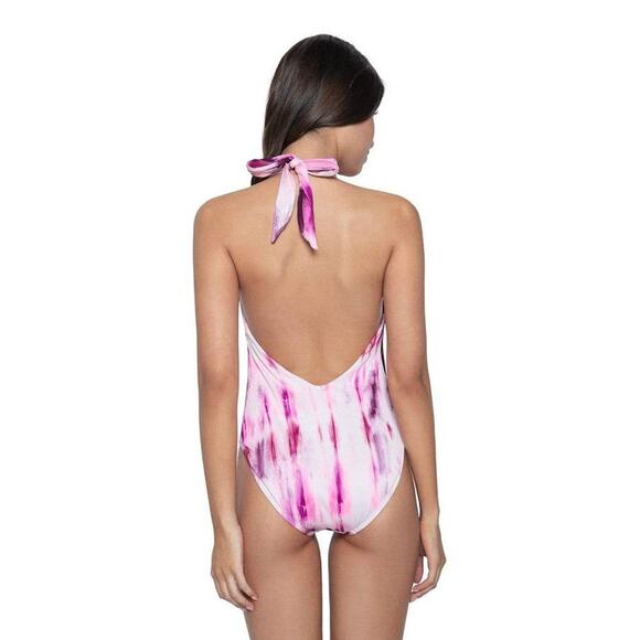 Pily Q PQ Avery Ribbed Halter One Piece in Spell Tie Dye SPE-557P Medium M NEW - Picture 4 of 5